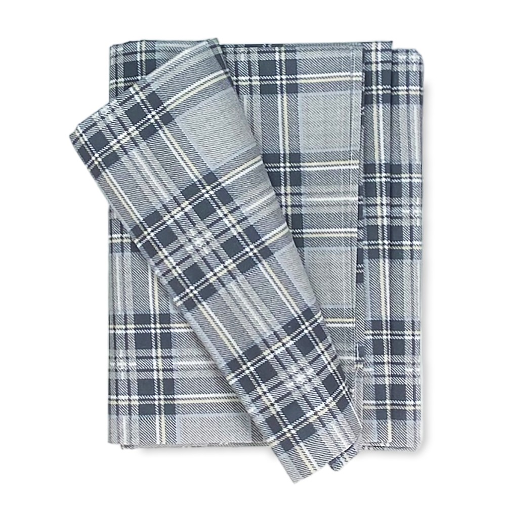 FURNISHING COVER GRAN SCARF bedspread SOFA COVER Scottish fabric Grey