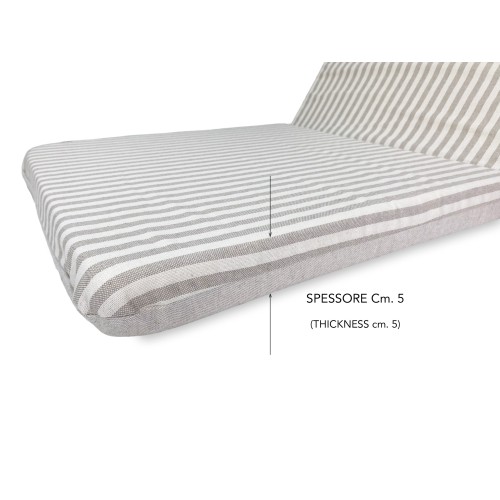 CUSHION LOW chair FOR DECK CHAIRS Removable cover cm. 45X94X5 OUTDOOR QUALITY Extra