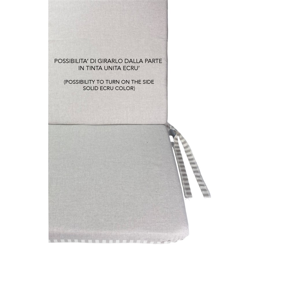 COJÍN SILLA BAJA PARA tumbonas Funda desenfundable cm. 45X94X5 CALIDAD EXTERIOR Extra