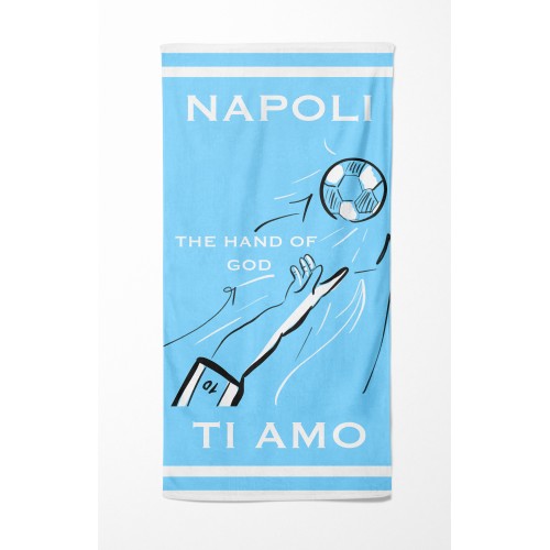 NAPLES I LOVE YOU TERRY BEACH TOWEL large size cm. 90 X 170