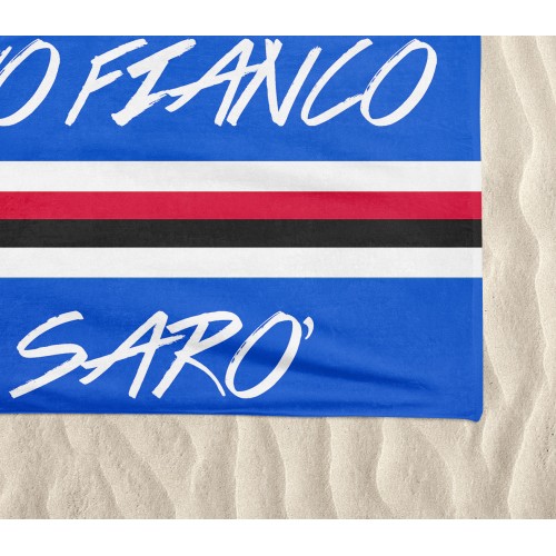 TERRY BEACH TOWEL BY YOUR SIDE I WILL BE large size cm. 90 X 170