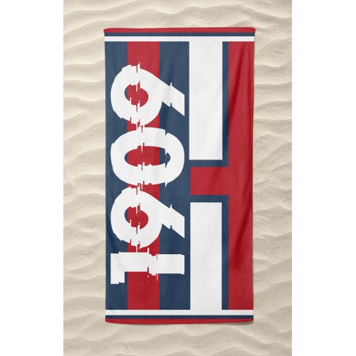 BEACH TOWEL in RED BLUE 1909 large size cm. 90 X 170