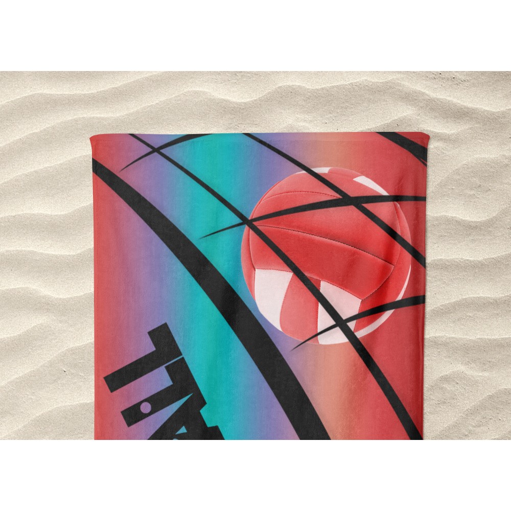 BEACH TOWEL in terry cloth VOLLEY-BALL Volleyball large size cm. 90 X 170