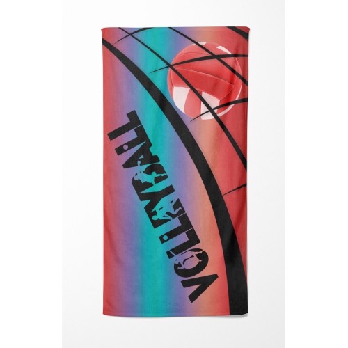 BEACH TOWEL in terry cloth VOLLEY-BALL Volleyball large size cm. 90 X 170