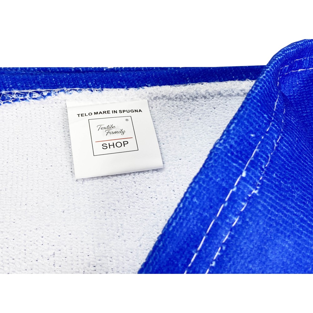 SERVIETTE DE PLAGE en éponge A VOS CÔTÉS JE SERAI grande taille cm. 90 x 170