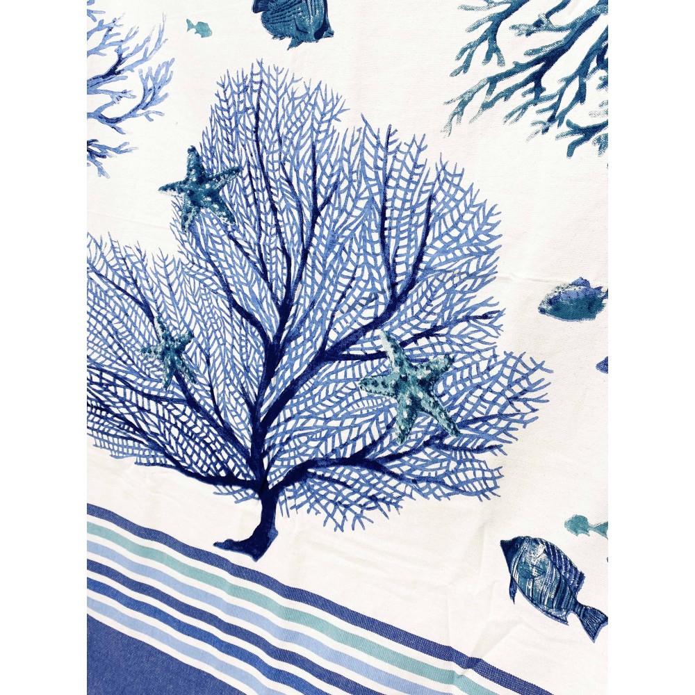 BEACH TOWEL fouta CORAL BLUE size LARGE with Beach backpack KEEP CALM CM.100X200