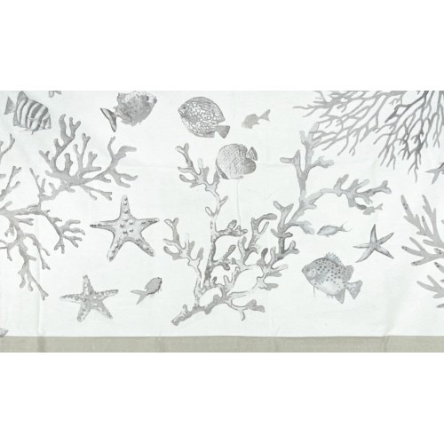 TOALLA DE PLAYA fouta CORALS Beige TAMAÑO Grande CM.100X200 con mochila de playa KEEP CALM