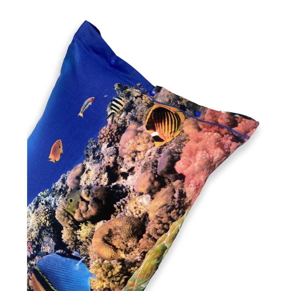 DIGITALDRUCK TAGESDECKE LAKENSET CORAL REEF TAGESDECKE mit KEEP DOUBLE 2 DOPPELTASCHE