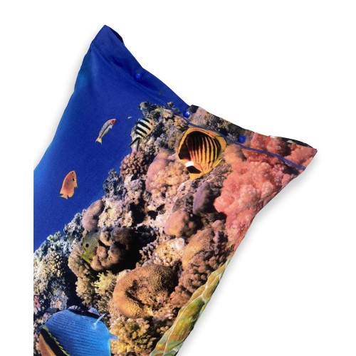 DIGITALDRUCK TAGESDECKE LAKENSET CORAL REEF TAGESDECKE mit KEEP DOUBLE 2 DOPPELTASCHE