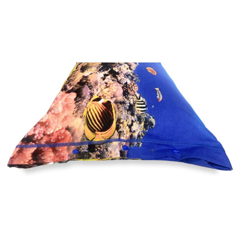 DIGITALDRUCK TAGESDECKE LAKENSET CORAL REEF TAGESDECKE mit KEEP DOUBLE 2 DOPPELTASCHE