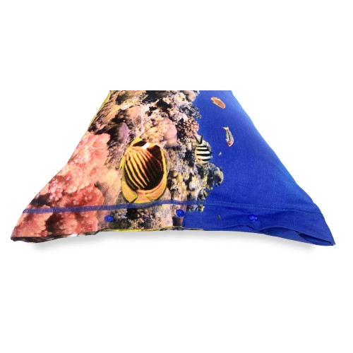 JUEGO DE SÁBANAS DE IMPRESIÓN DIGITAL COLCHA DE ARRECIFE DE CORAL con bolsa KEEP DOUBLE 2 DOUBLE