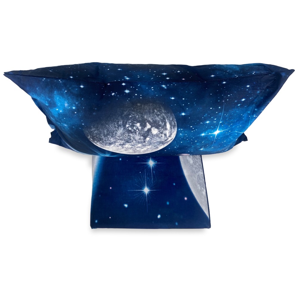 DRAP COMPLET COUVRE-LIT imprimer DIGITAL BEDSPREAD PLANET avec sac KEEP DOUBLE 2 carrés