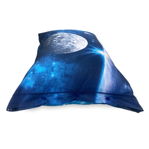 DRAP COMPLET COUVRE-LIT imprimer DIGITAL BEDSPREAD PLANET avec sac KEEP DOUBLE 2 carrés