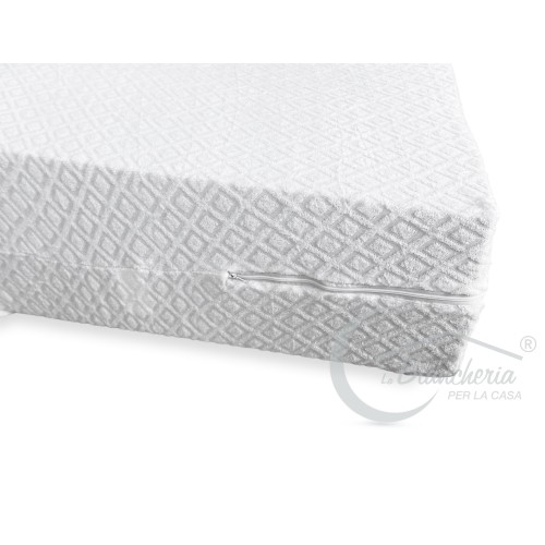 COPRIMATERASSO Elasticizzato INTERO FLY 2.0 IN Spugna  JACQUARD con cerniera Zip