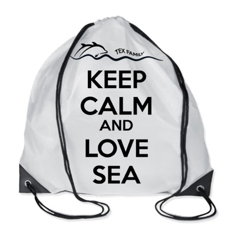 FOUTA BLUE FISH BED in cotton BEDDY BEACH © WITH POCKETS size cm. 75 X 195 and BEACH backpack
