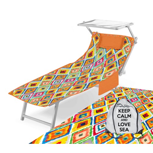 SERVIETTE DE PLAGE TRANSAT NOUNOURS COLORÉ LOSANGES En microfibre AVEC POCHES TAILLE cm. 80 x 190