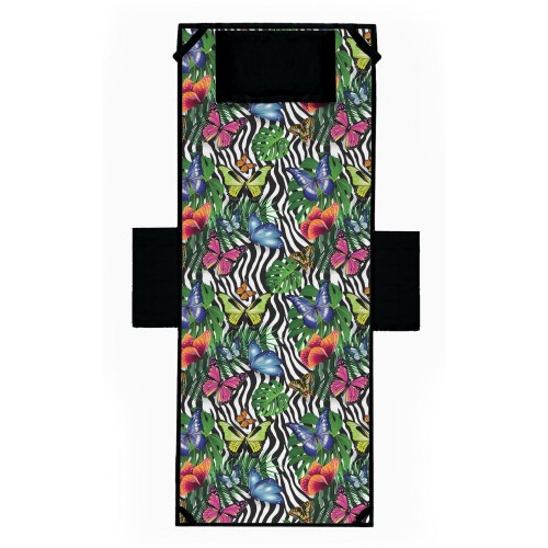 TELO Mare LETTINO TEDDY FARFALLE in microfibra CON TASCHE MISURA cm. 80 X 190