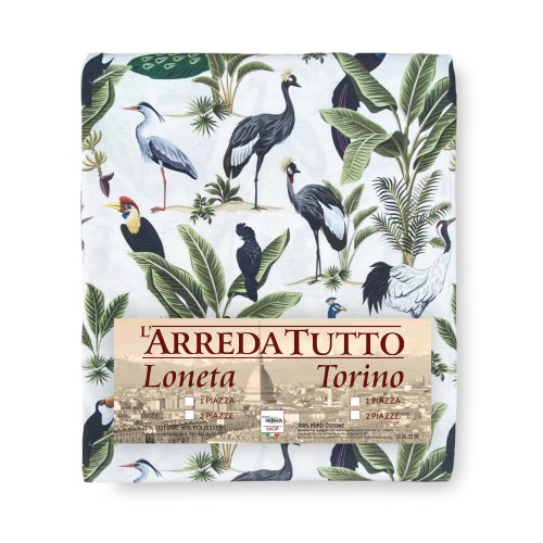 SERVIETTE D’AMEUBLEMENT GRAN FOULARD COUVRE-LIT Housse de canapé LONETA BIRDY FABRIC avec oiseaux