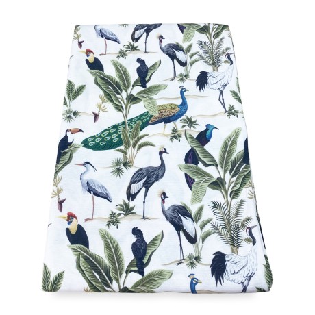 meubler tissu imprimé tissu avec des feuilles et des oiseaux