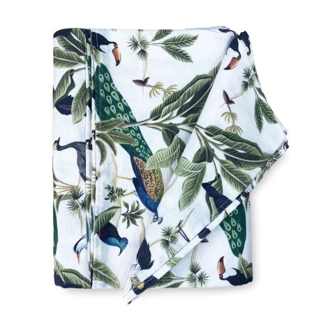 meubler tissu imprimé tissu avec des feuilles et des oiseaux