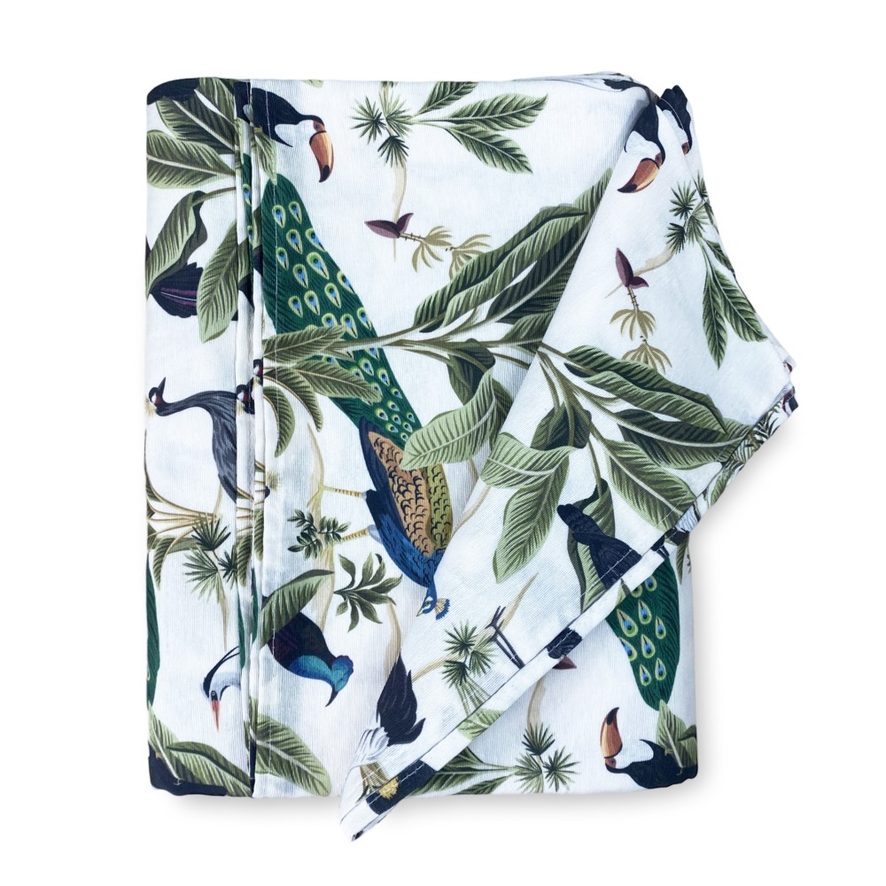SERVIETTE D’AMEUBLEMENT GRAN FOULARD COUVRE-LIT Housse de canapé LONETA BIRDY FABRIC avec oiseaux