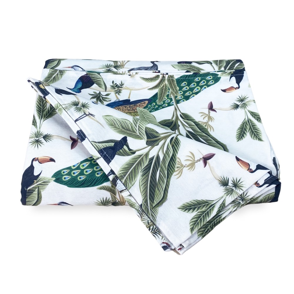 EINRICHTUNGSBEZUG GRAN SCARF TAGESDECKE Sofabezug STOFF LONETA BIRDY mit Vögeln