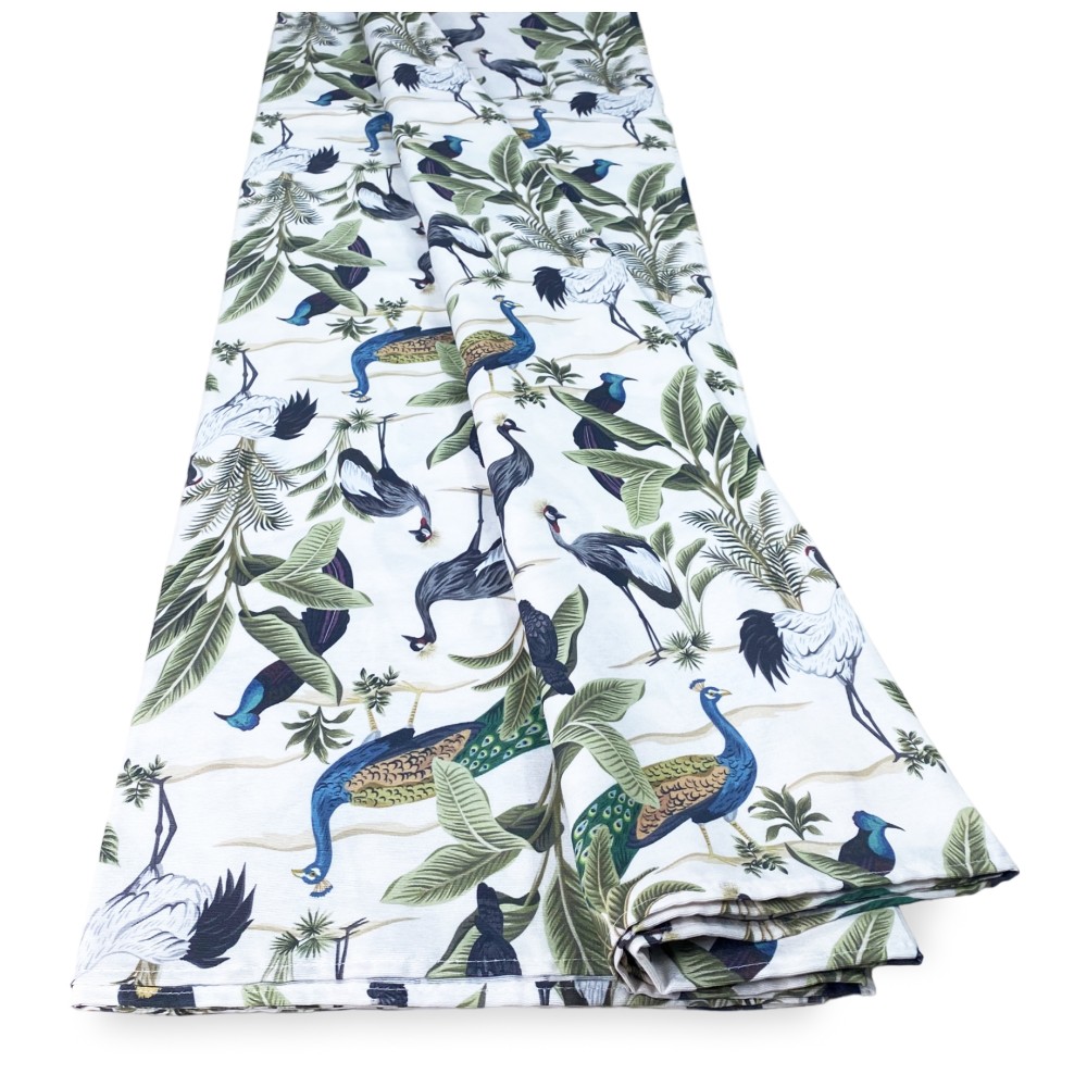 SERVIETTE D’AMEUBLEMENT GRAN FOULARD COUVRE-LIT Housse de canapé LONETA BIRDY FABRIC avec oiseaux