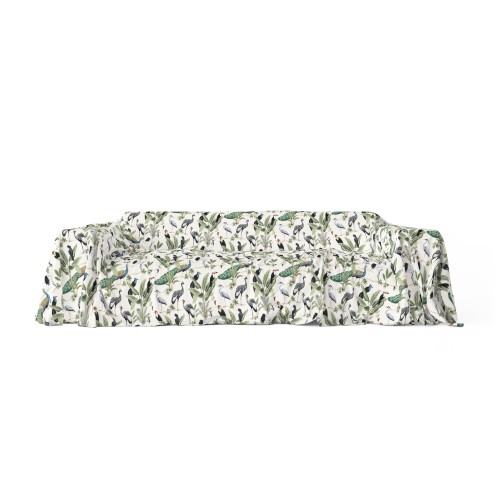 SERVIETTE D’AMEUBLEMENT GRAN FOULARD COUVRE-LIT Housse de canapé LONETA BIRDY FABRIC avec oiseaux