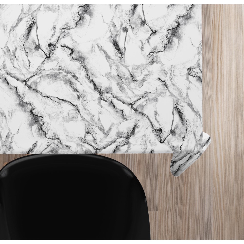 stain-resistant TORINO resin-coated TABLECLOTH White marbled marble effect