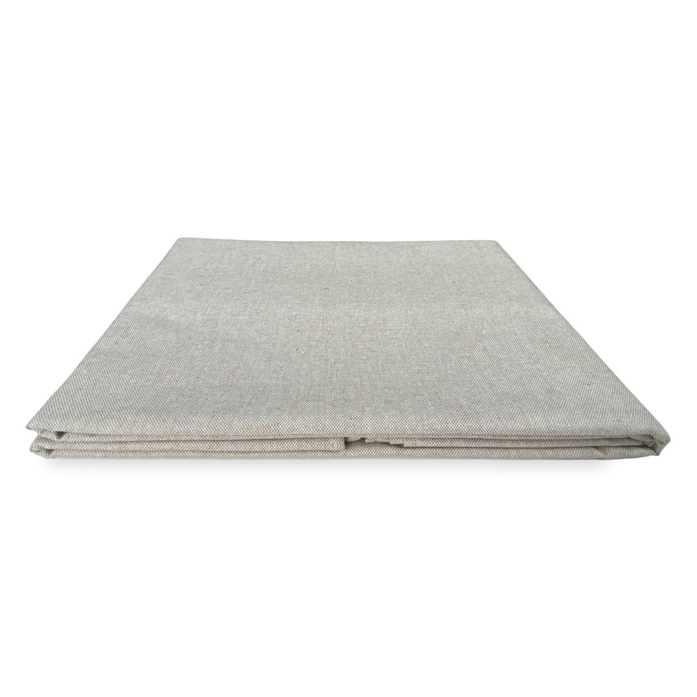 STAIN-RESISTANT TABLECLOTH RESIN-COATED TORINO Solid color ECRÙ