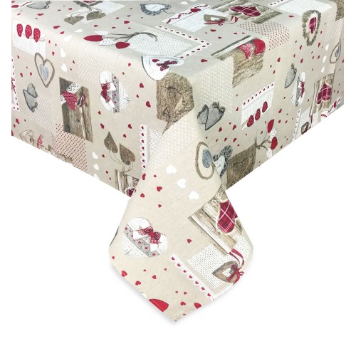 NAPPE RÉSISTANTE AUX TACHES RÉSINE TORINO Tyrolien HOUX Rouge