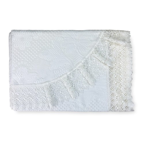 BEDSPREAD with MACRAMÉ CREAM Lace Double IDEA SPOSA