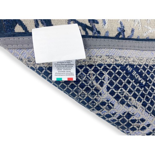 TAPPETO antiscivolo Mare MARINO Coralli Blu Made in Italy