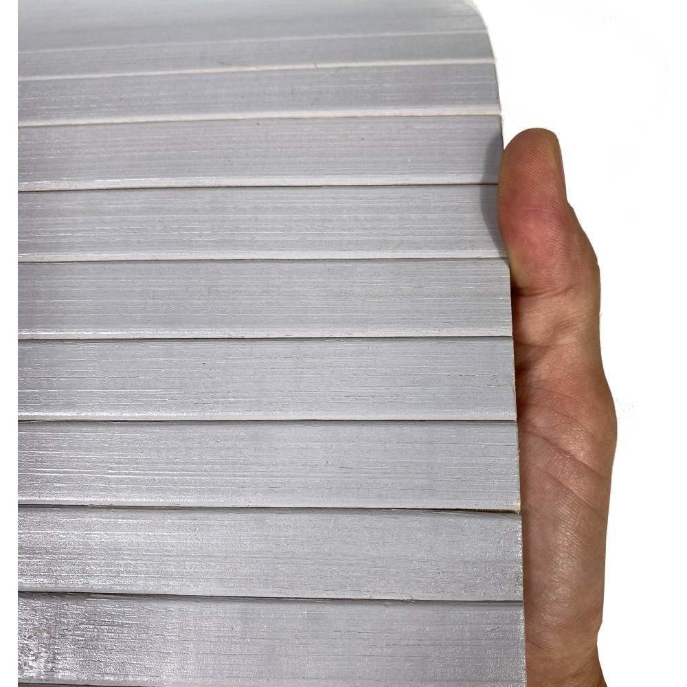 KÜCHENTEPPICH AUS HOLZ Bambus WOODY uni Grau