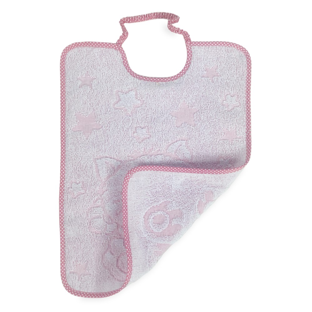 SET 3 Bavoirs BAVETTE enfant COCCOLE cm. Bâillon 29x35 avec élastique Coton pur