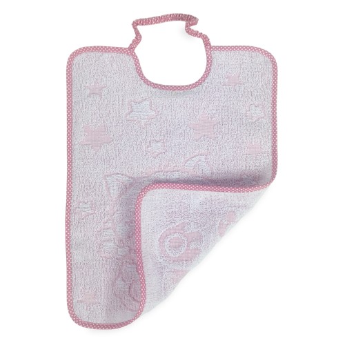 SET 3 BABEROS BABEROS CUDDLE BABY CM. 29x35 Mordaza elástica de algodón puro