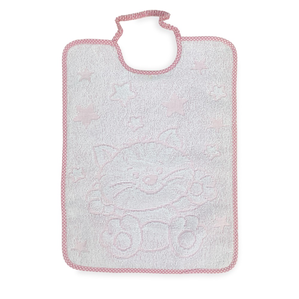 SET 3 Bavaglini BAVETTE bambino COCCOLE cm. 29x35 bavaglio con elastico Puro cotone