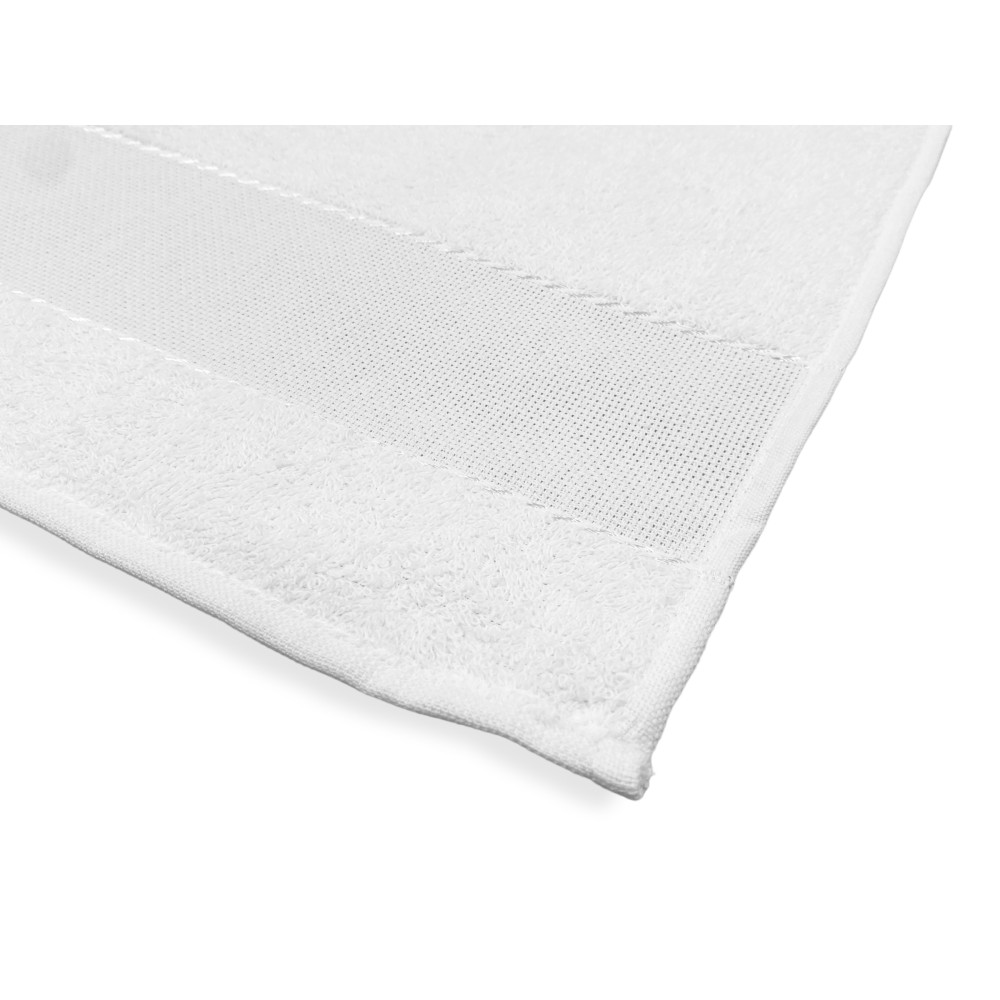 Ensemble de 3 SERVIETTES DE CHAMBRE en couleur unie TOUT Blanc avec toile AIDA pour la broderie