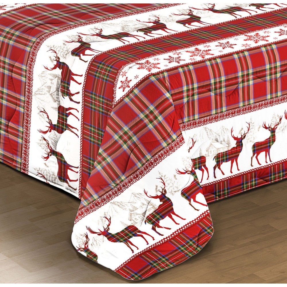 LANZO RED © TYROLEAN WINTER BOW QUILT made in Italy