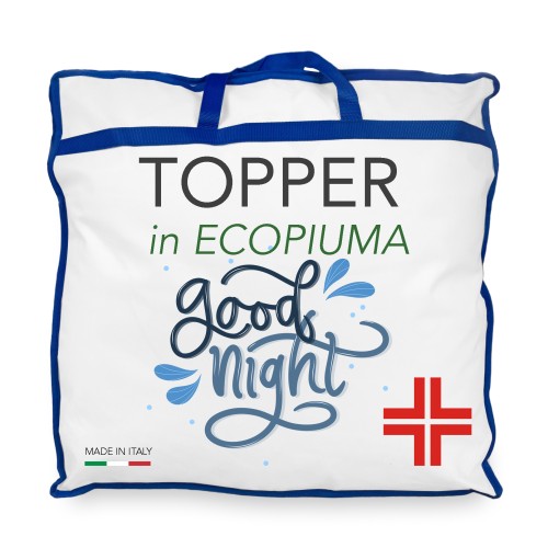 TOPPER for GOOD NIGHT Hypoallergenic Feather Effect Mattress in Microspheres Made in Italy
