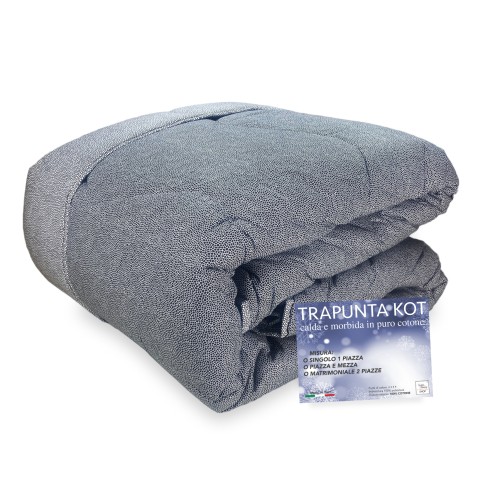 TRAPUNTA KOT © dis. BOY grigio Nero MADE IN ITALY puro COTONE