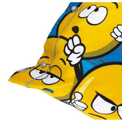 Feuille EMOJI SET SMILEY NEW smileys en pur coton Fabriqué en Italie