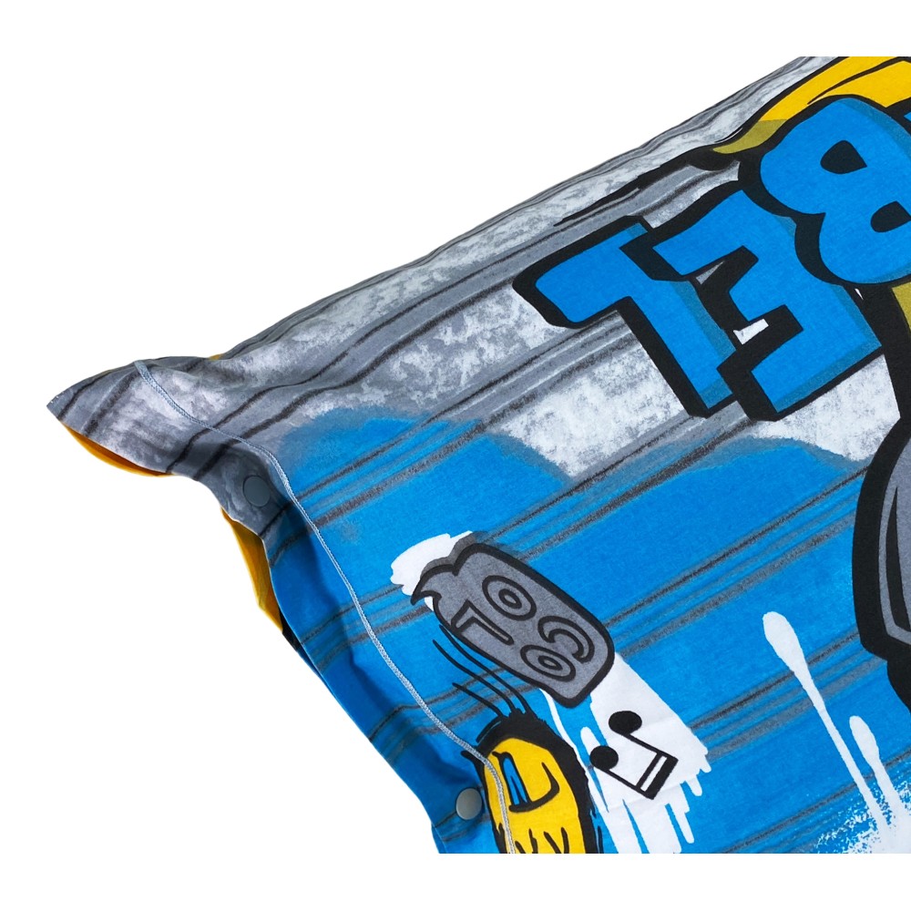 COMPLETO lenzuolo EMOJI Faccine SMILE NEW in Puro cotone Made in Italy