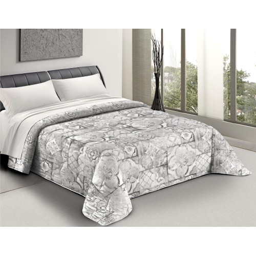 SORRENTO BOW © QUILT Graue Winterdecke made in Italy