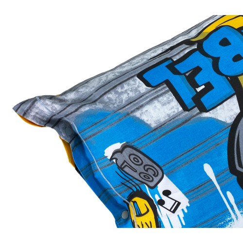 BETTBEZUG EMOJI SMILEYS LÄCHELN NEU aus reiner Baumwolle Made in Italy