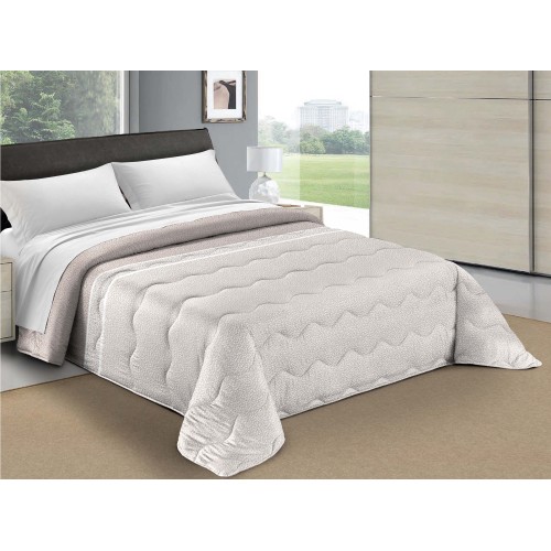 QUILT BEIGE Gepunktete Schleife © Winterbettdecke made in Italy