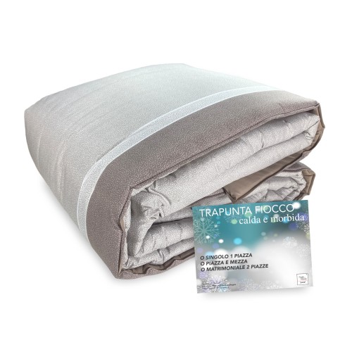 QUILT BEIGE Gepunktete Schleife © Winterbettdecke made in Italy