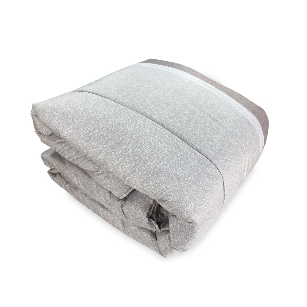 QUILT BEIGE Edredón de invierno con lazo © punteado hecho en Italia