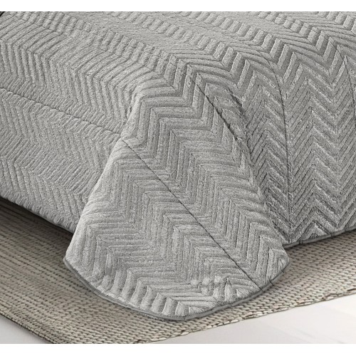 QUILT aus weichem Kunstfell SPIKE Grey 2 Doubles Double