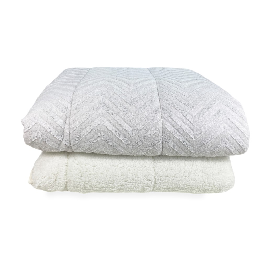 COUETTE en fausse fourrure douce SPIGA Light Cream 2 Double